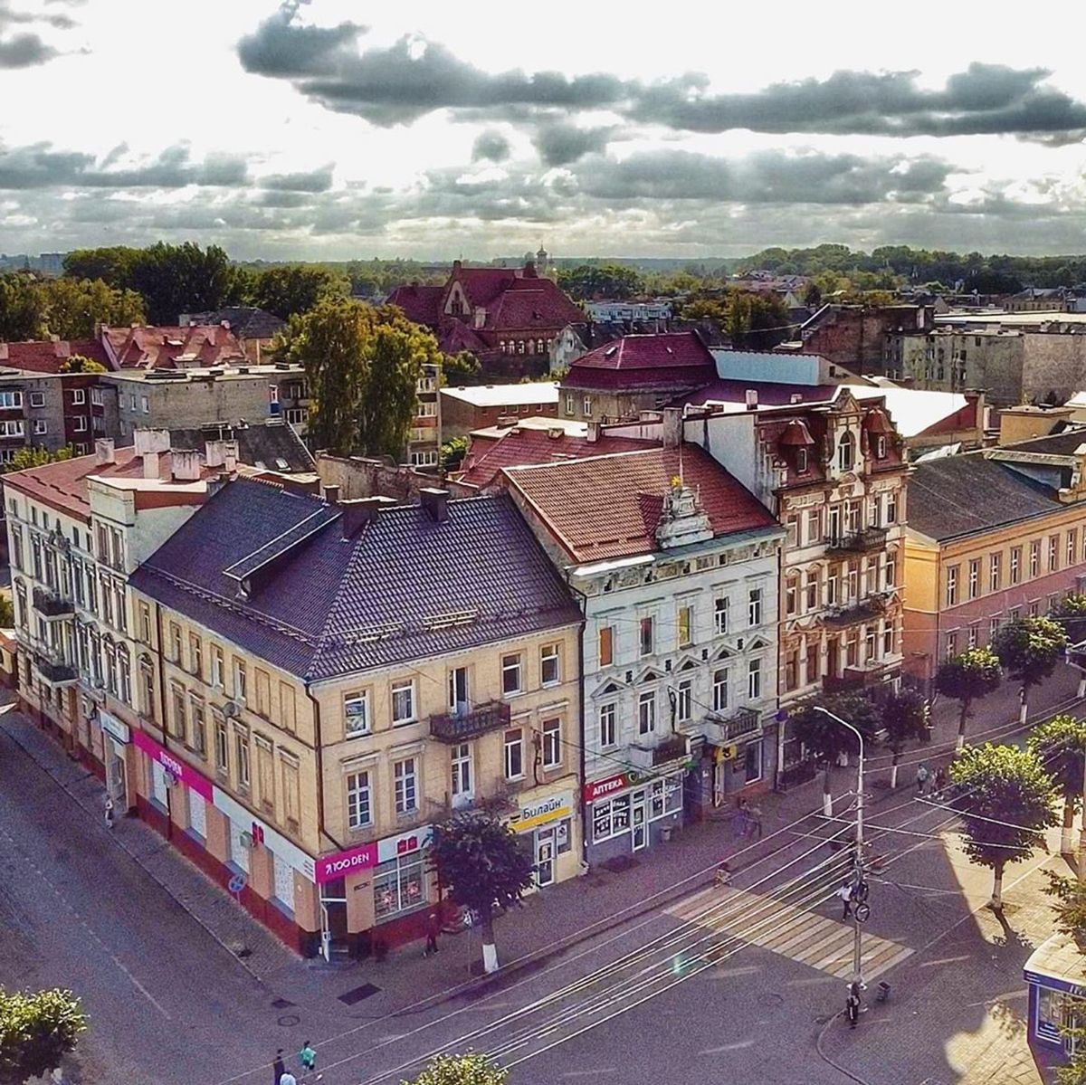 Старый город со зданиями немецкой эпохи